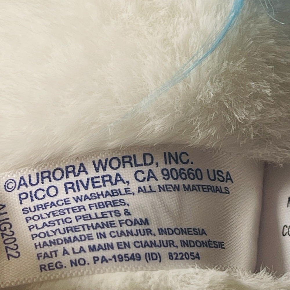 Aurora World White & Rainbow Unicorn Plush Toy "Violet"  Fluffy Cute Fairy Dream - Picture 8 of 9